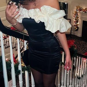 Ruffle Black Dress